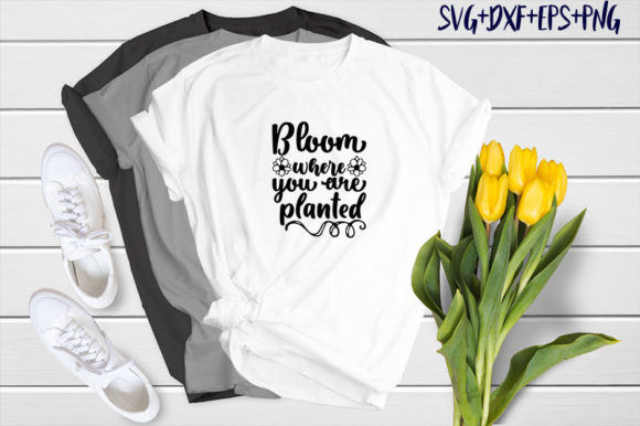 Bloom Where You Are Planted Graphics for Branding & T-Shirts