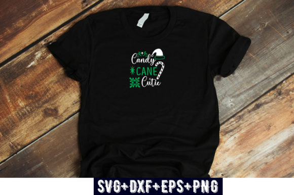 Christmas Candy Cane Cutie Graphics for T-Shirt Designs